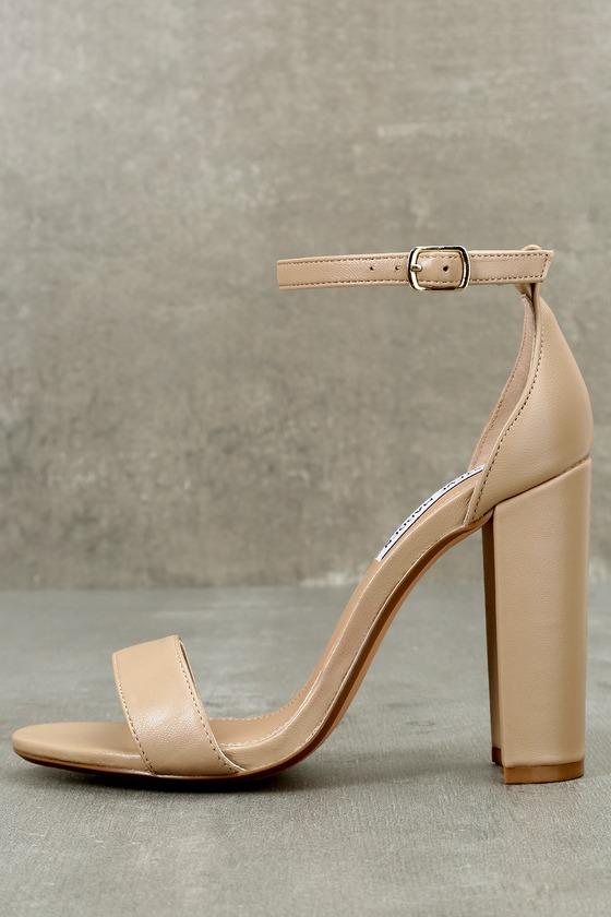 Steve Madden | Carrson Blush Nude Leather Ankle Strap Heels | Size 5.5 | Pink | Lulus
