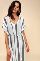 Billabong Wink Once Black And White Striped Swim Cover-up | Lulus