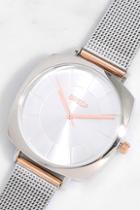 Breda Vix Two-tone Rose Gold And Silver Watch