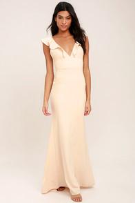 Lulus Perfect Opportunity Pale Blush Maxi Dress