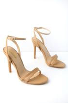 Iggy Almond Ankle Strap Heels | Lulus