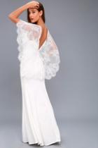 Amelie White Lace Maxi Dress | Lulus