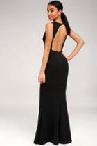 Mine Black Backless Maxi Dress | Lulus