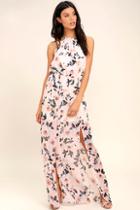 Ali & Jay Al Fresco Blush Floral Print Maxi Dress