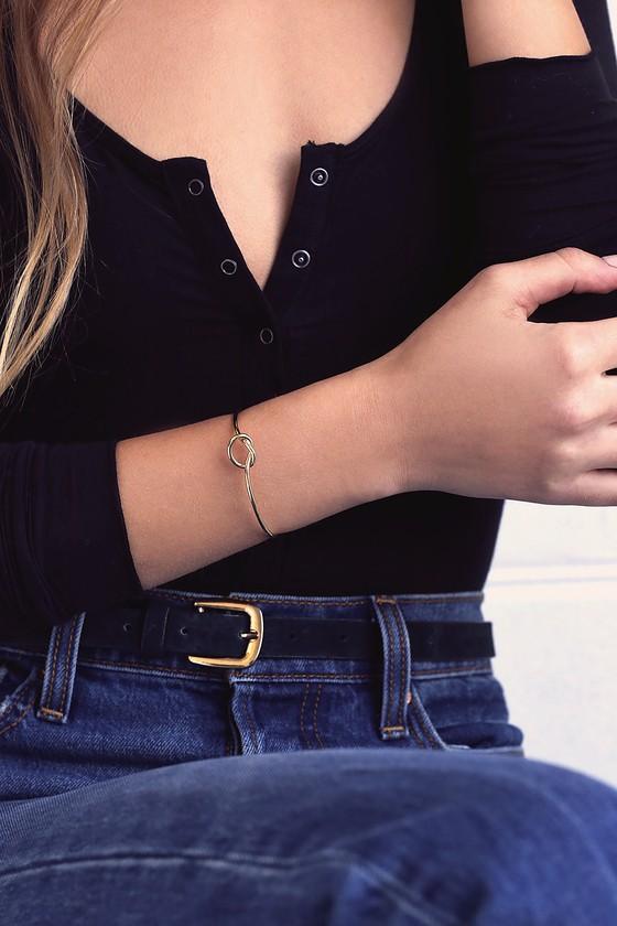 Let's Tie The Knot Gold Bracelet | Lulus