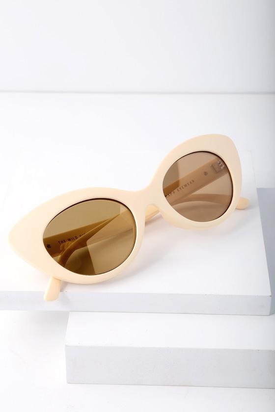 Crap Eyewear The Wild Gift Matte Pink Mirrored Cat-eye Sunglasses | Lulus