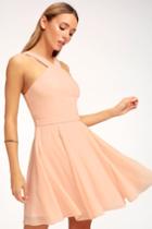 Forevermore Peach Skater Dress | Lulus