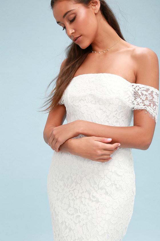 Romantic Heart White Lace Off-the-shoulder Maxi Dress | Lulus