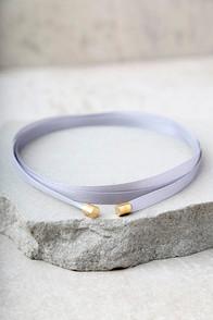 Lulus Let's Play Grey Wrap Necklace