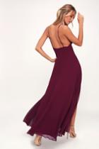 Lovely Still Burgundy Sleeveless Maxi Dress | Lulus