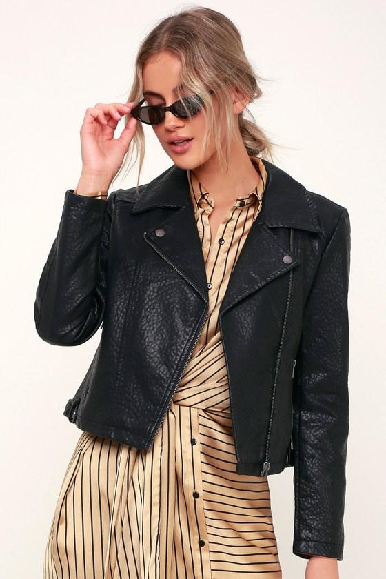 Jack By Bb Dakota Doin' It Right Black Vegan Leather Moto Jacket | Lulus