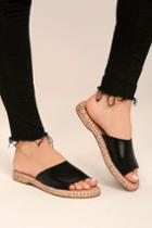 Report | Farrel Black Slide Sandal Heels | Size 9 | Vegan Friendly | Lulus