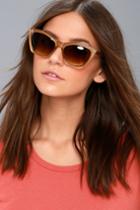 Melanie Light Brown Cat-eye Sunglasses | Lulus