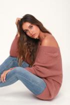 Emerson Mauve Dolman Sleeve Sweater | Lulus