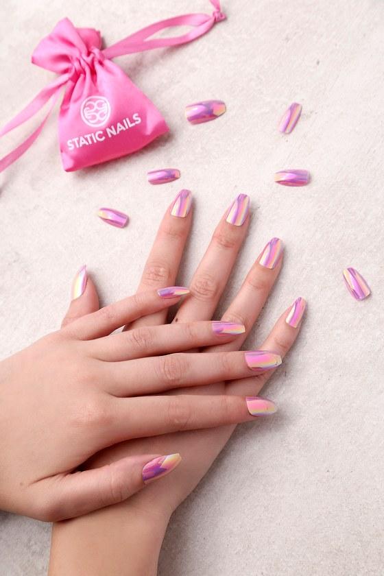 Static Nails | Doll Parts Pink All In One Pop-on Manicure Kit | Lulus
