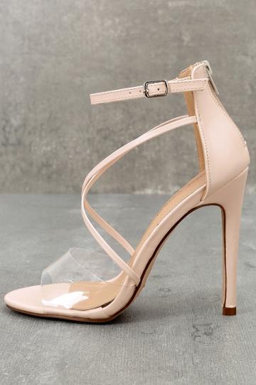 Chase & Chloe | Arlo Nude Ankle Strap Heels | Lulus