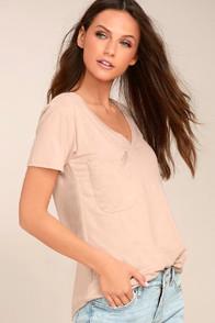 Z Supply Johanna Pale Pink Suede Tee