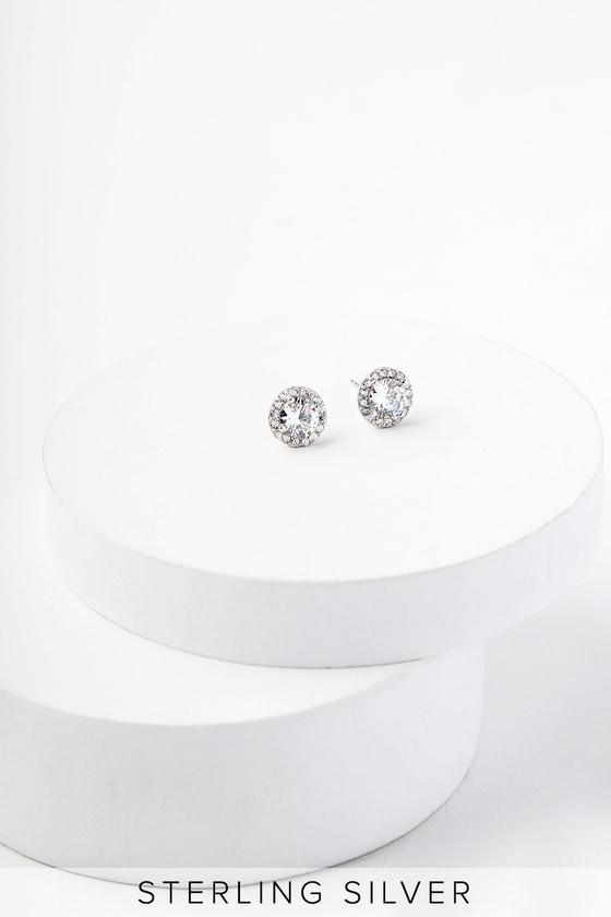 Holmes Sterling Silver Rhinestone Earrings | Lulus