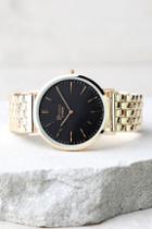 Lulus Time Change Black And Gold Watch