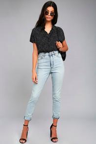 Cheap Monday Donna Light Wash High-waisted Jeans