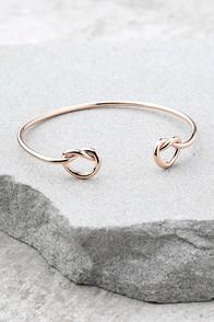 Lulus Do The Twist Rose Gold Bracelet