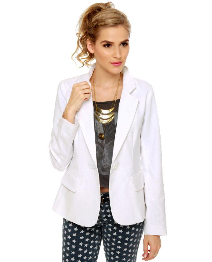Cute Suit Riot White Blazer