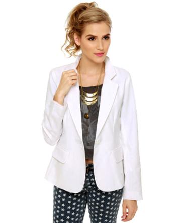 Cute Suit Riot White Blazer