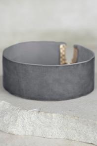 Lulus Slay Bae Bae Grey Velvet Choker Necklace