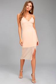 Keepsake Come Around Blush Pink Midi Dress