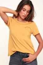 Mate The Label La Dee Freaking Da Golden Yellow Tee | Lulus