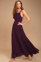 Lulus | Strappy To Be Here Purple Maxi Dress