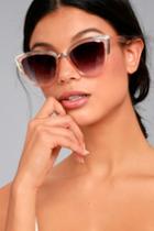 Lulus | Soho Sun Black And Blush Sunglasses | Pink