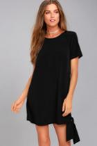 Lulus | Shifty Business Black Shift Dress | Size X-large | 100% Polyester