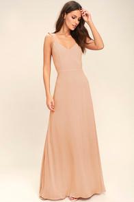 Lulus Meteoric Rise Blush Maxi Dress
