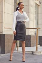 She's Irresistible Black Vegan Leather Pencil Skirt | Lulus