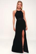 About Your Heart Black Lace Maxi Dress | Lulus