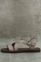 Blowfish Drum Birch Taupe Flat Sandals