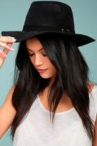 Lulus | Top It Off Black Suede Fedora Hat | Vegan Friendly