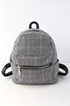 Barrett Black Plaid Mini Backpack | Lulus