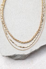 Lulus Sweet Bliss Gold Layered Choker Necklace