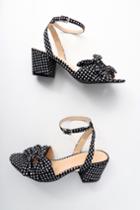 Chase & Chloe Dorthea Black Polka Dot High Heel Sandal Heels | Lulus