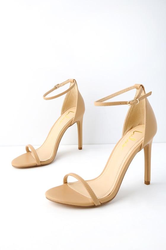 Angie Almond Ankle Strap Heels | Lulus