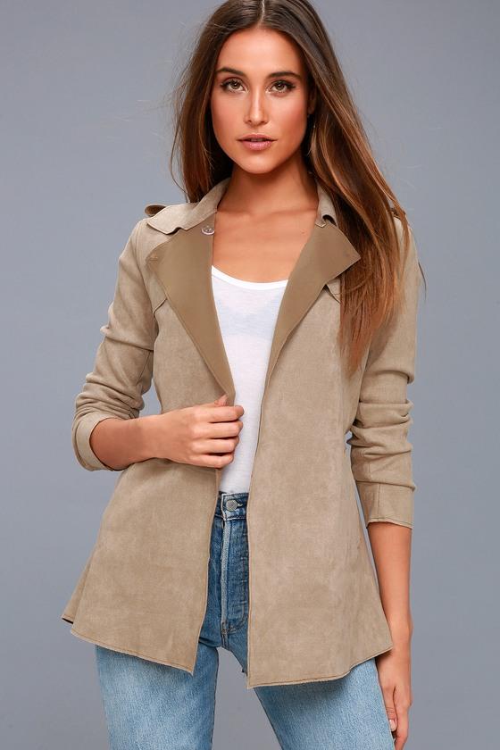 Ppla Noah Beige Suede Trench Coat | Lulus