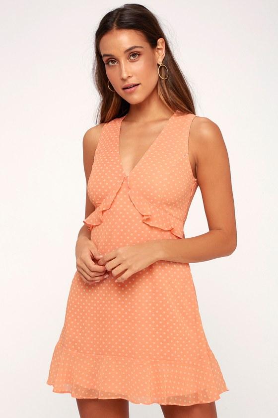 You Got It Blush Pink Polka Dot Mini Dress | Lulus