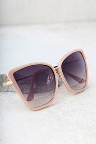Lulus I Spy Mauve Cat-eye Sunglasses