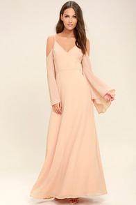 Lulus Glamorous Greeting Blush Maxi Dress