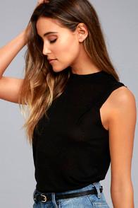 Cheap Monday Cheap Monday Pioneer Black Tank Top