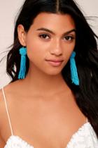 Vanessa Mooney Astrid Turquoise Tassel Earrings