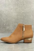 Circus By Sam Edelman Holt Golden Caramel Leather Ankle Booties