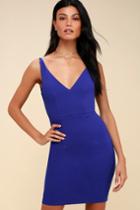 Embrace The Night Cobalt Blue Bodycon Mini Dress | Lulus